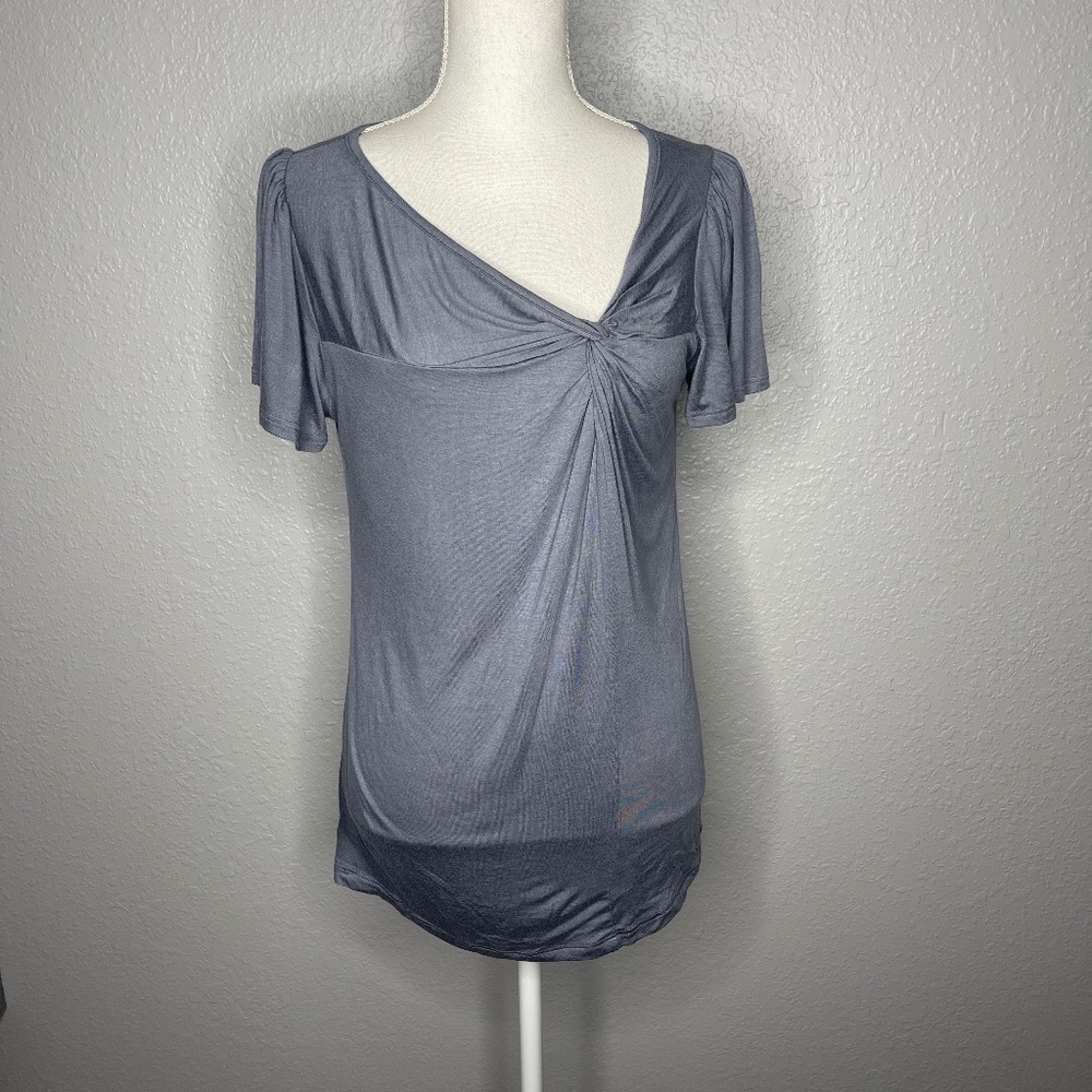 Women's Storm Blue top with ruching top size Large